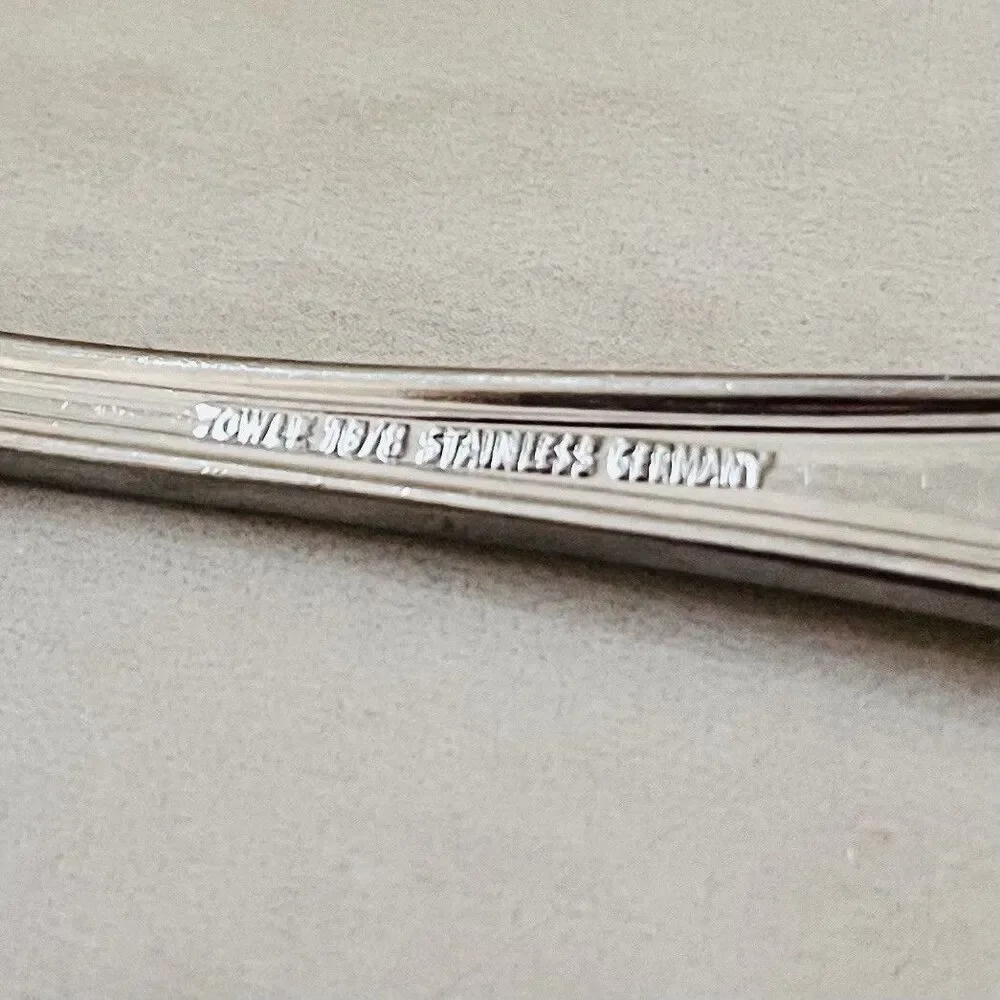 VTG TOWLE Hamilton Stainless Germany Soup Spoon 7” Satin Hdl Glossy Bwl 18/8